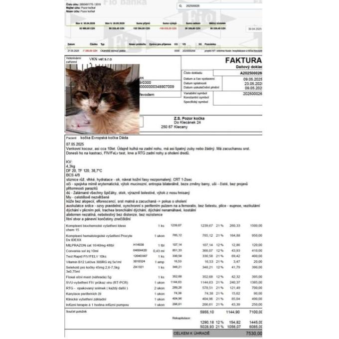 Veterinární péče pro Toníčka