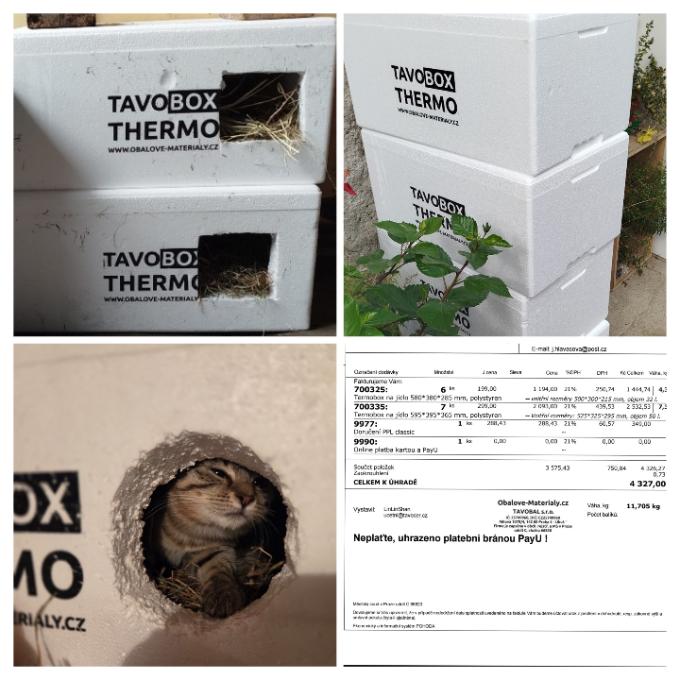 Boudičky na zimu pro kočičky na krmná místa