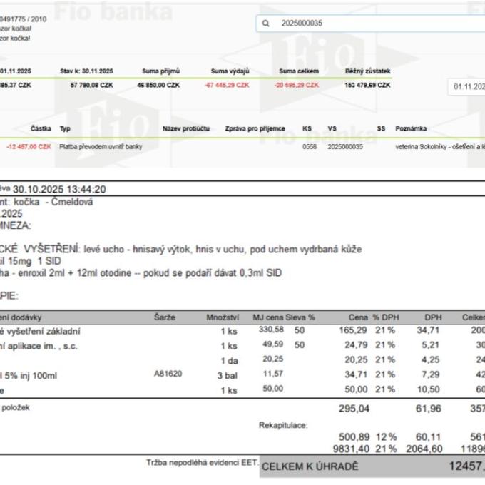 Pomoc s úhradou veterinární péče